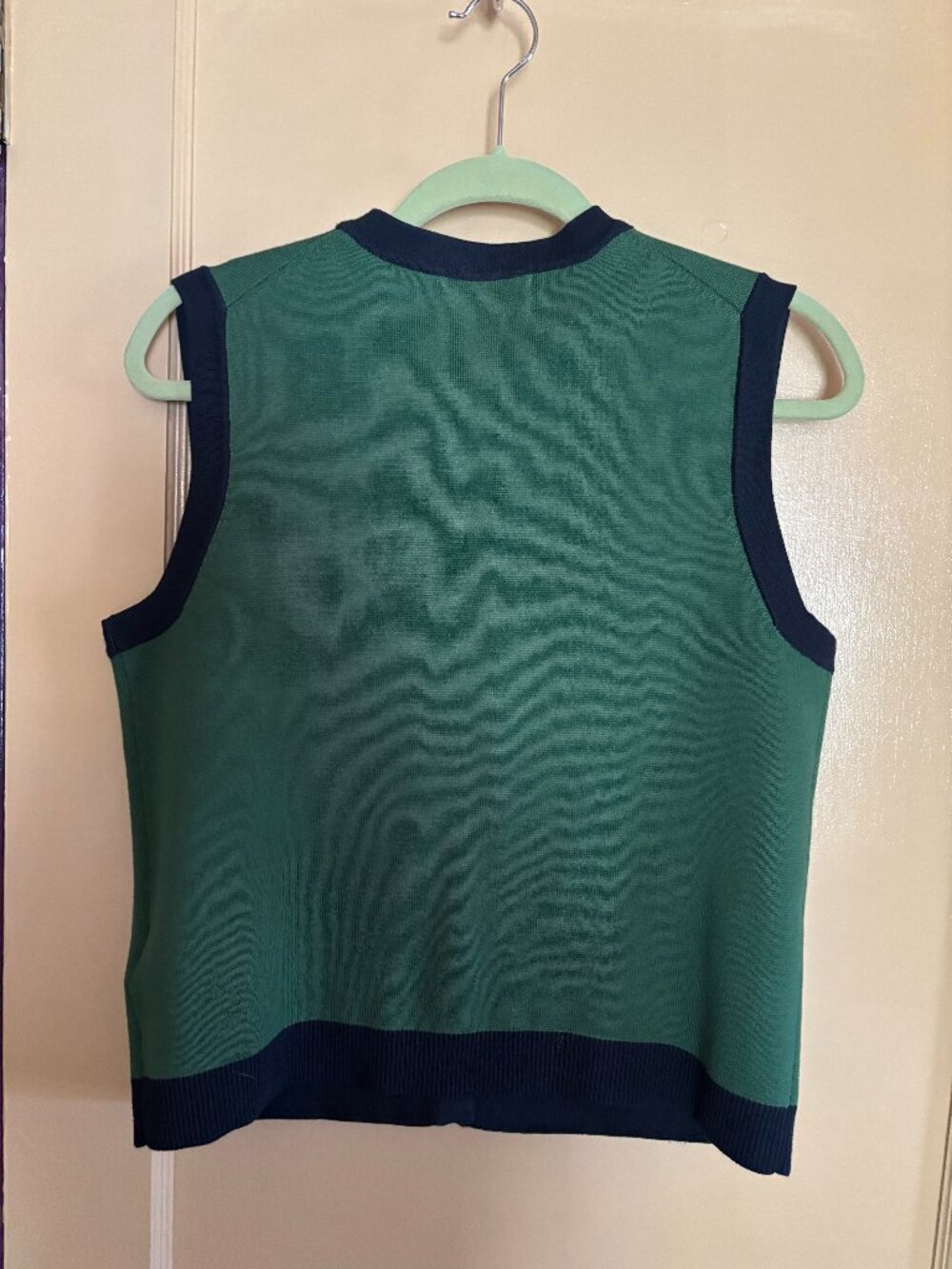 Boden Holly Knitted Waistcoat Navy and Green Size Medium - Picture 4 of 4